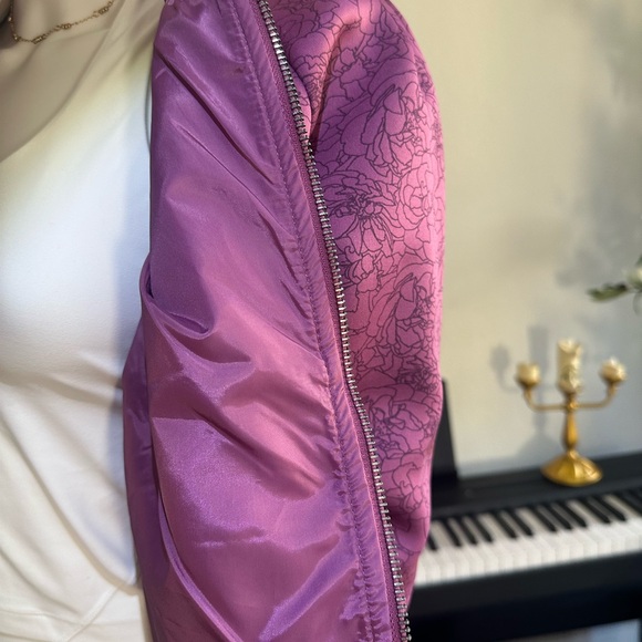 Balance Athletica Floral Purple Bomber Jacket - Picture 5 of 9